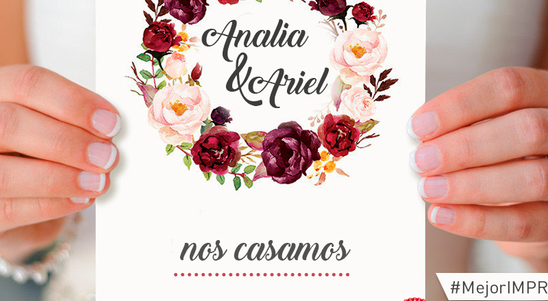 Muestra de invitación de boda